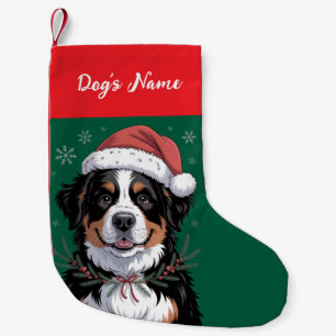 Meia De Natal Pequena Cachorro Bernês de Natal Personalizado       