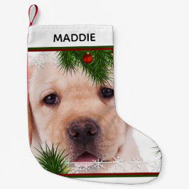 Meia De Natal Pequena Cachorro do Labrador Retriever Personalizado Natal