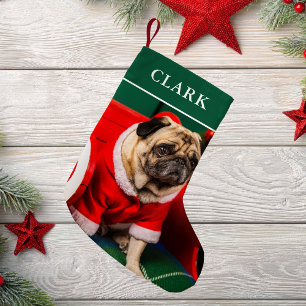 Meia De Natal Pequena Cachorro Engraçado Cachorro Cachorro Pet Foto Fest