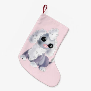 Meia De Natal Pequena Cachorro Pequeno