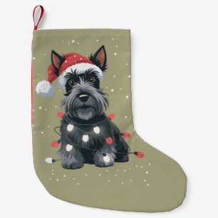 Meia De Natal Pequena Cães Scottie Scottish Terrier Natal Mãe de Cachorr