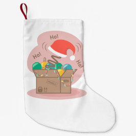 Meia De Natal Pequena Caixa de artesanato com decoração de Natal e chapé