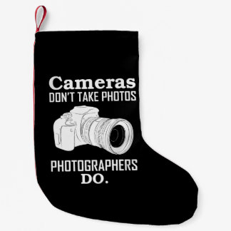 Meia De Natal Pequena Câmeras Não Tiram Fotografia Fotográfica