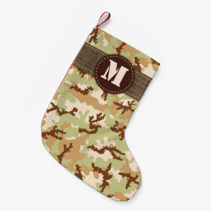 Meia De Natal Pequena Camuflagem do deserto