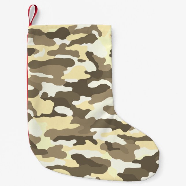 Meia De Natal Pequena Camuflagem do Deserto (Frente)