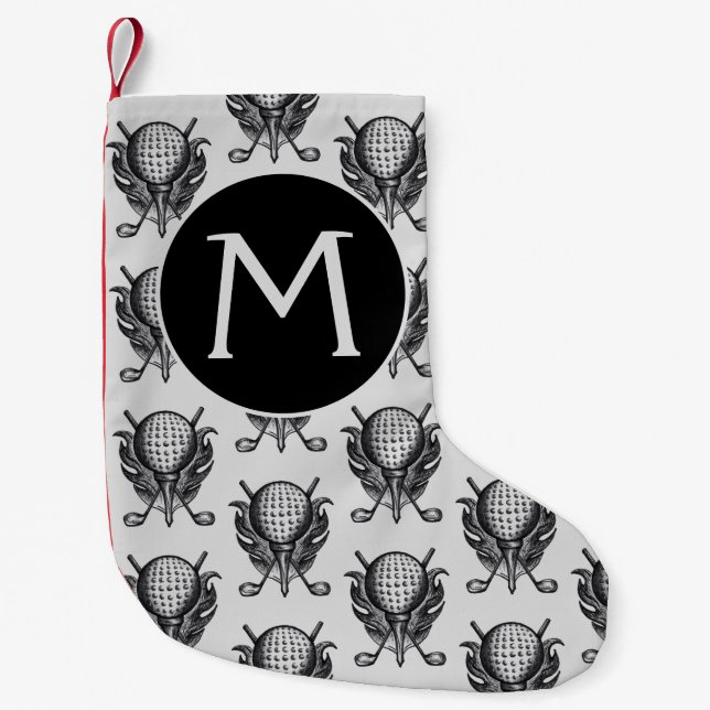 Meia De Natal Pequena Caneta e Tinta Anual do Torneio de Golfe (Frente)