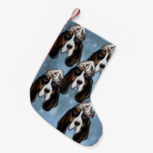 MEIA DE NATAL PEQUENA CÃO BASSET 