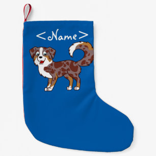 Meia De Natal Pequena Cão de pastor australiano vermelho de Merle