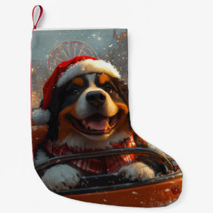 Meia De Natal Pequena Cão Montanha Bernesa Montanha-russa Natal 