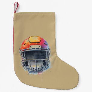 Meia De Natal Pequena Capacete de Futebol Motivacional Inspirador