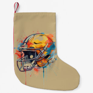 Meia De Natal Pequena Capacete de Futebol Motivacional Inspirador