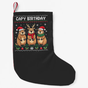 Meia De Natal Pequena Capy Birthday Ugly Christmas Sweater Capybara