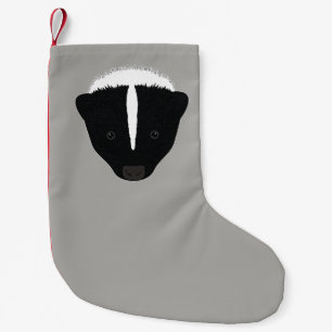 Meia De Natal Pequena Cara da jaritataca