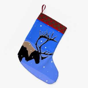 Meia De Natal Pequena Caribe no inverno - Arte original sobre a vida sel
