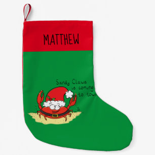 Meia De Natal Pequena Caricatura de Papais noeis de Natal Engraçado