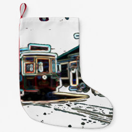 Meia De Natal Pequena Carro de rua TRC Neon no stn Small Christmas Stock