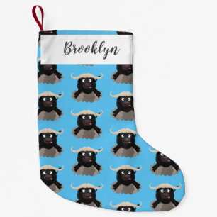 Meia De Natal Pequena Cartografia de búfalo com água corrente