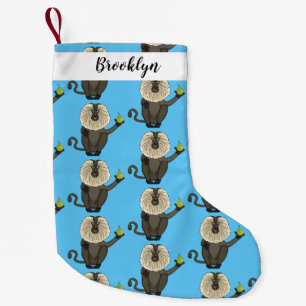 Meia De Natal Pequena Cartoon macaco macaco-cauda-leão engraçado