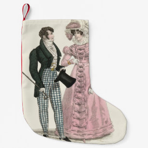 Meia De Natal Pequena Casal Antigo Casamento 1823 Homem Mulher Moda
