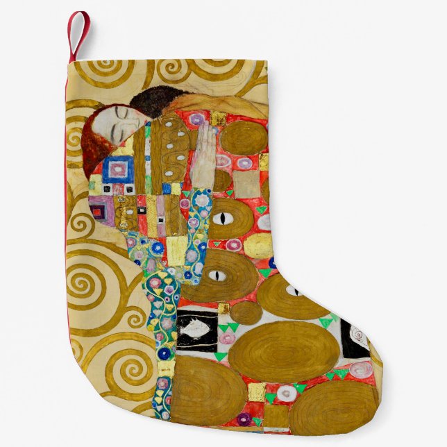 Meia De Natal Pequena Casal Gustav Klimt Fulfillment Nouveau (Frente)