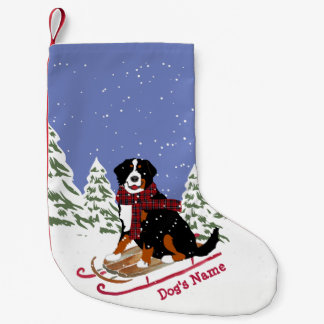 Meia De Natal Pequena Casas de Natal Personalizadas Bernese Mt Dog