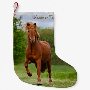 Meia De Natal Pequena Cavalo engraçado da foto de Tölt do pônei islan