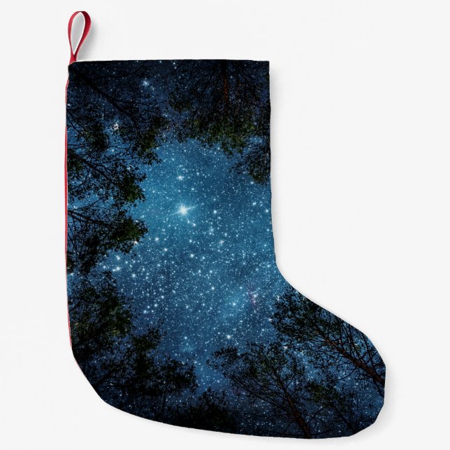 Meia De Natal Pequena Céu estrelado, Via Látea. (Frente)