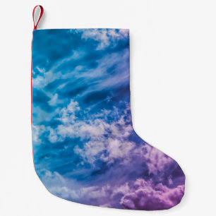Meia De Natal Pequena Céu surreal, abstrato de arte sonhadora.
