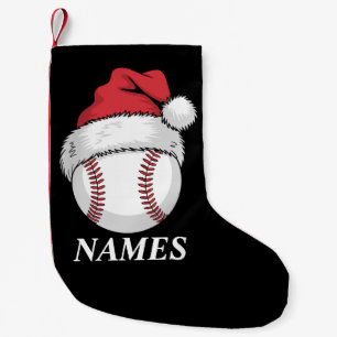 Meia De Natal Pequena Chapéu de Basebol de Natal Nome Personalizado do P