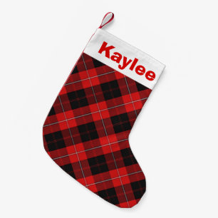 Meia De Natal Pequena Charm Clan Cunningham Tartan