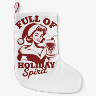 Meia De Natal Pequena Cheio de Espírito de Férias Vinho Snarky Natal Xma