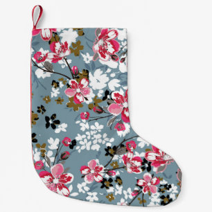 Meia De Natal Pequena Chic Floral: Fundo do Pequeno Flor