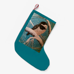 Meia De Natal Pequena Chickadee dee...
