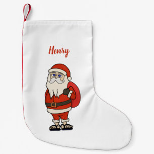 Meia De Natal Pequena Chinelos de Natal personalizados do Papai Noel