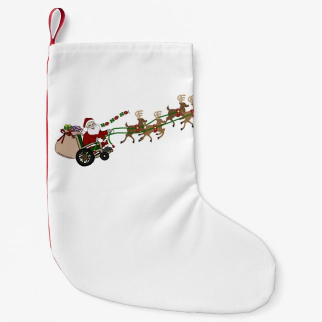 Meia De Natal Pequena Christmas Stocking - Wheelchair Santa (Frente)
