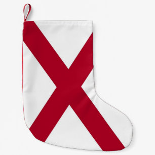 Meia De Natal Pequena Christmas Stockings with Flag of Alabama, EUA