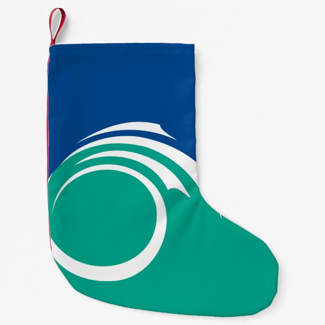 Meia De Natal Pequena Christmas Stockings with Flag of Ottawa (Frente)