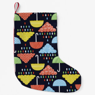 Meia De Natal Pequena Chuva sem soltura
