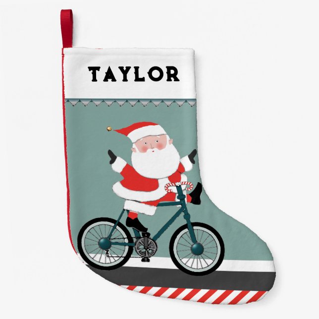 Meia De Natal Pequena Ciclismo Bicicleta (Frente)
