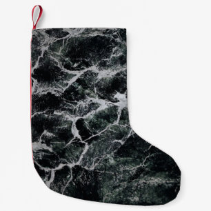 Meia De Natal Pequena Cinzas e pintura a preto
