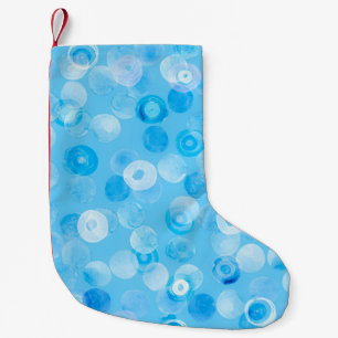 Meia De Natal Pequena Círculos de inverno: Bolinhas de Abstrato.