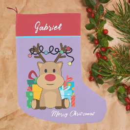 Meia De Natal Pequena Clássico de "Engrenagem de Natal"