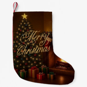Meia De Natal Pequena Clássico, tradicional Feliz Natal