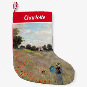 Meia De Natal Pequena Claude Monet - Poppy Field