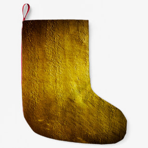 Meia De Natal Pequena Closeup? amarelo? parede? textura? para? vintage?