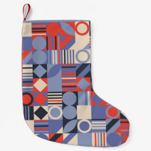 Meia De Natal Pequena Cobrir geométricos definidos. Bauhaus retro design
