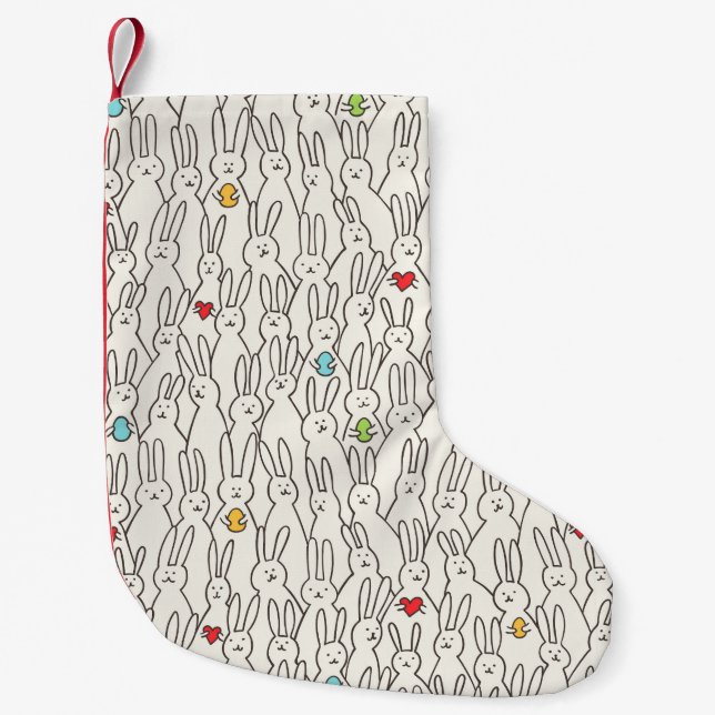 Meia De Natal Pequena Coelhinho Da Páscoa: Divertimento Perfeito. (Frente)