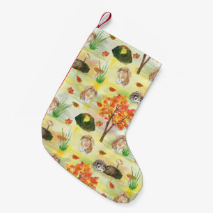 Meia De Natal Pequena Coelho da Woodland Aquarela,Coelho