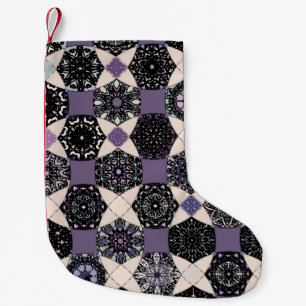 Meia De Natal Pequena Colorful vintage seamless pattern with floral and