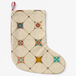Meia De Natal Pequena Colorida Colchwork Islam Azulejo Árabe